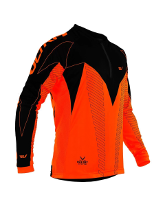 Camisa Ciclismo Manga Longa Ultra - Laranja+Preto